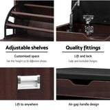 darrahopens Furniture > Living Room Artiss Shoe Cabinet Bench Shoes Organiser Storage Rack Wooden Cupboard 15 Pairs