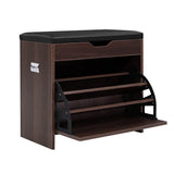 darrahopens Furniture > Living Room Artiss Shoe Cabinet Bench Shoes Organiser Storage Rack Wooden Cupboard 15 Pairs