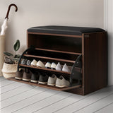 darrahopens Furniture > Living Room Artiss Shoe Cabinet Bench Shoes Storage Rack Organiser Drawer 15 Pairs Walnut