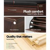 darrahopens Furniture > Living Room Artiss Shoe Cabinet Bench Shoes Storage Rack Organiser Drawer 15 Pairs Walnut