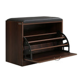darrahopens Furniture > Living Room Artiss Shoe Cabinet Bench Shoes Storage Rack Organiser Drawer 15 Pairs Walnut