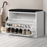 darrahopens Furniture > Living Room Artiss Shoe Cabinet Bench Shoes Storage Rack Organiser Drawer White 15 Pairs