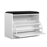 darrahopens Furniture > Living Room Artiss Shoe Cabinet Bench Shoes Storage Rack Organiser Drawer White 15 Pairs