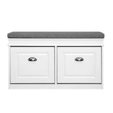 darrahopens Furniture > Living Room Artiss Shoe Cabinet Bench Shoes Storage Rack Organiser Drawer White Shelf 12 Pairs Box