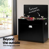 darrahopens Furniture > Living Room Artiss Shoe Cabinet Bench Shoes Storage Rack Organiser Shelf Black 15 Pairs