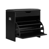darrahopens Furniture > Living Room Artiss Shoe Cabinet Bench Shoes Storage Rack Organiser Shelf Black 15 Pairs