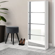 darrahopens Furniture > Living Room Artiss Shoe Cabinet Mirror Shoes Storage Rack Organiser 60 Pairs Cupboard Shelf