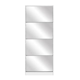 darrahopens Furniture > Living Room Artiss Shoe Cabinet Mirror Shoes Storage Rack Organiser 60 Pairs Cupboard Shelf