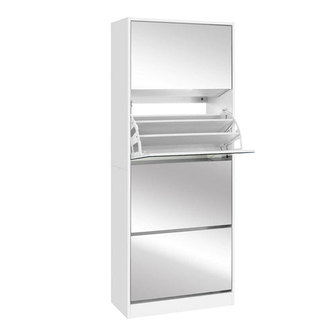 darrahopens Furniture > Living Room Artiss Shoe Cabinet Mirror Shoes Storage Rack Organiser 60 Pairs Cupboard Shelf