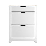 darrahopens Furniture > Living Room Artiss Shoe Cabinet Rack Storage Organiser Cupboard Shelf Drawer 16 Pairs White