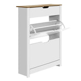 darrahopens Furniture > Living Room Artiss Shoe Cabinet Rack Storage Organiser Cupboard Shelf Drawer 16 Pairs White