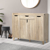 darrahopens Furniture > Living Room Artiss Shoe Cabinet Shoes Storage Rack 120cm Organiser Drawer Cupboard Wood