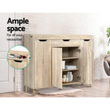 darrahopens Furniture > Living Room Artiss Shoe Cabinet Shoes Storage Rack 120cm Organiser Drawer Cupboard Wood
