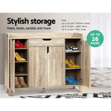 darrahopens Furniture > Living Room Artiss Shoe Cabinet Shoes Storage Rack 120cm Organiser Drawer Cupboard Wood