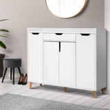 darrahopens Furniture > Living Room Artiss Shoe Cabinet Shoes Storage Rack 120cm Organiser White Drawer Cupboard