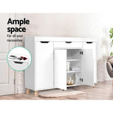 darrahopens Furniture > Living Room Artiss Shoe Cabinet Shoes Storage Rack 120cm Organiser White Drawer Cupboard