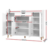 darrahopens Furniture > Living Room Artiss Shoe Cabinet Shoes Storage Rack 120cm Organiser White Drawer Cupboard