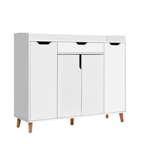 darrahopens Furniture > Living Room Artiss Shoe Cabinet Shoes Storage Rack 120cm Organiser White Drawer Cupboard