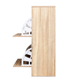 darrahopens Furniture > Living Room Artiss Shoe Cabinet Shoes Storage Rack 24 Pairs Organiser Shelf Cupboard Oak