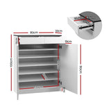 darrahopens Furniture > Living Room Artiss Shoe Cabinet Shoes Storage Rack High Gloss Organiser Cupboard White