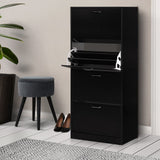 darrahopens Furniture > Living Room Artiss Shoe Cabinet Shoes Storage Rack Organiser 60 Pairs Black Shelf Drawer