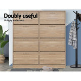 darrahopens Furniture > Living Room Artiss Shoe Cabinet Shoes Storage Rack Organiser 60 Pairs Wood Shelf Drawer