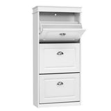 darrahopens Furniture > Living Room Artiss Shoe Cabinet Shoes Storage Rack White Organiser Shelf Cupboard 18 Pairs Drawer