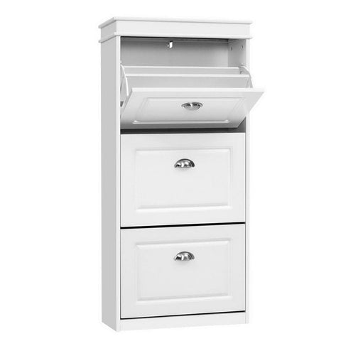 darrahopens Furniture > Living Room Artiss Shoe Cabinet Shoes Storage Rack White Organiser Shelf Cupboard 18 Pairs Drawer