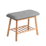 darrahopens Furniture > Living Room Artiss Shoe Rack Seat Bench Chair Shelf Organisers Bamboo Grey