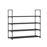 Darrahopens Furniture > Living Room Artiss Shoe Rack Stackable 4 Tiers 80cm Shoes Shelves Storage Stand Black
