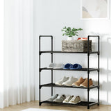 Darrahopens Furniture > Living Room Artiss Shoe Rack Stackable Shelves 4 Tiers 55cm Shoes Storage Stand Black