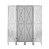 Darrahopens Furniture > Living Room Artiss Silon Room Divider Screen Privacy Wood Dividers Stand 4 Panel White