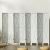 Darrahopens Furniture > Living Room Artiss Silon Room Divider Screen Privacy Wood Dividers Stand 8 Panel White