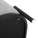 Darrahopens Furniture > Living Room Artiss Square Foot Stool Faux Linen Fabric Ottoman Foot Rest Padded Seat Grey