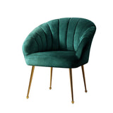 Darrahopens Furniture > Living Room Artiss Starlyn Dining Chairs Kitchen Chairs Velvet Padded Seat Set of 2 Green