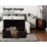 darrahopens Furniture > Living Room Artiss Storage Ottoman Blanket Box Footstool Leather Foot Stool Chest Toy Brown