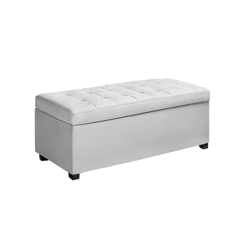 darrahopens Furniture > Living Room Artiss Storage Ottoman Blanket Box Footstool Leather Foot Stool Chest Toy Large