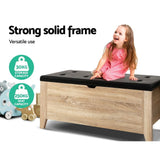 darrahopens Furniture > Living Room Artiss Storage Ottoman Blanket Box Leather Bench Foot Stool Chest Toy Oak Couch
