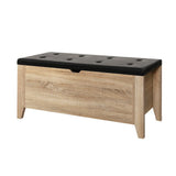 darrahopens Furniture > Living Room Artiss Storage Ottoman Blanket Box Leather Bench Foot Stool Chest Toy Oak Couch
