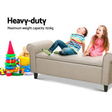 darrahopens Furniture > Living Room Artiss Storage Ottoman Blanket Box Linen Fabric Arm Foot Stool Couch Chest Large