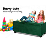 darrahopens Furniture > Living Room Artiss Storage Ottoman Blanket Box Velvet Footstool Rest Chest Couch Toy Green