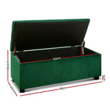 darrahopens Furniture > Living Room Artiss Storage Ottoman Blanket Box Velvet Footstool Rest Chest Couch Toy Green