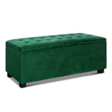 darrahopens Furniture > Living Room Artiss Storage Ottoman Blanket Box Velvet Footstool Rest Chest Couch Toy Green