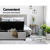 darrahopens Furniture > Living Room Artiss Storage Ottoman Footstool Blanket Box Foot Stool Bench Toy Seat Grey