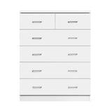 darrahopens Furniture > Living Room Artiss Tallboy Dresser Table 6 Chest of Drawers Cabinet Bedroom Storage White
