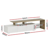 Darrahopens Furniture > Living Room Artiss TV Cabinet Entertainment TV Unit Stand Furniture With Drawers 180cm Wood