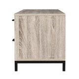 darrahopens Furniture > Living Room Artiss TV Cabinet Entertainment Unit Stand Industrial Wooden Metal Frame 132cm Oak