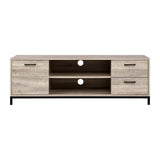 darrahopens Furniture > Living Room Artiss TV Cabinet Entertainment Unit Stand Industrial Wooden Metal Frame 132cm Oak