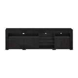 darrahopens Furniture > Living Room Artiss TV Cabinet Entertainment Unit Stand RGB LED Gloss 3 Doors 180cm Black