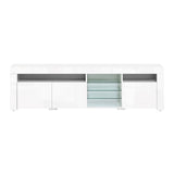 darrahopens Furniture > Living Room Artiss TV Cabinet Entertainment Unit Stand RGB LED Gloss 3 Doors 180cm White